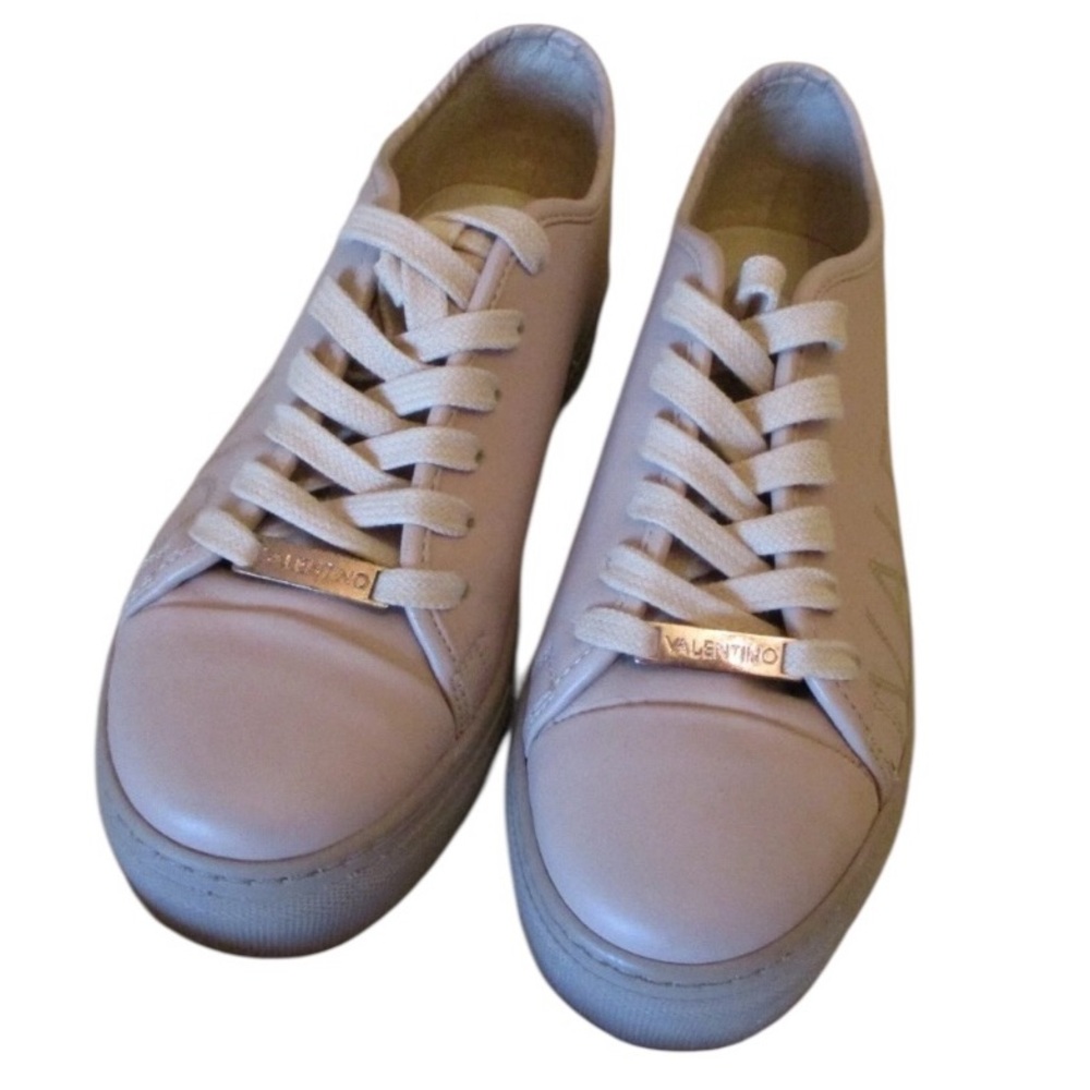 Valentino Pink Nude Lace-Up Platform Sneaker size 7 - Picture 3 of 8